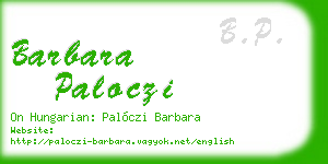 barbara paloczi business card