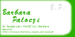 barbara paloczi business card